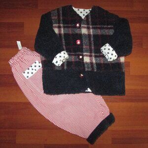 Berber Plaid Check and Stars Pants and Jacket Set - NEW